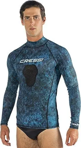 Produktbild: Cressi Unisex-Adult Hunter Rash Guard Shirt für Wassersport, Camo blau, S