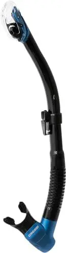 Produktbild: Cressi Unisex-Adult Omega Ultra Dry Snorkel, Schwarz/Blau, Einheitsgröße