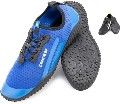 Produktbild: Cressi Unisex-Adult Sonar Shoes Wasserschuh für Erwachsene aus Mikroperforiertes Gewebe, Blau/Azurblau, 38 EU