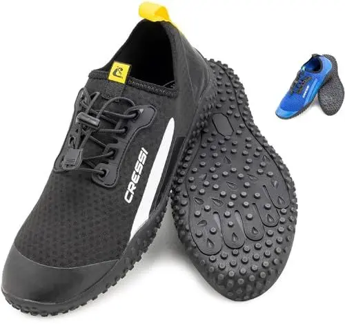 Produktbild: Cressi Unisex-Adult Sonar Shoes Wasserschuh für Erwachsene aus Mikroperforiertes Gewebe, Schwarz/Gelb, 41 EU