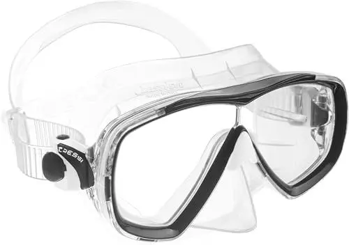 Produktbild: Cressi Unisex Erwachsene Estrella Mask Premium Silikon Tauchmaske, Transparent/Black, Einheitsgröße