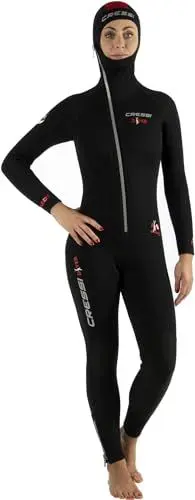 Produktbild: Cressi Women's Diver Lady Monopiece Wetsuit Tauchanzug, Schwarz/Rot, S/2