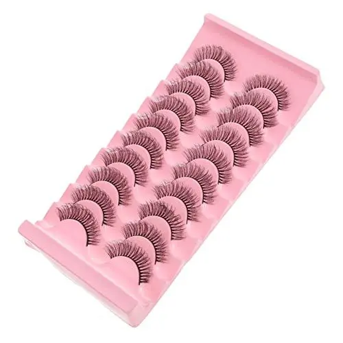 Produktbild: CRILSTYLEO 10paare Flauschige Künstliche Wimpern Natürliche Wimpernverlängerungen Für Frauen Volumen Leicht Und Wiederverwendbar Für Jeden Anlass