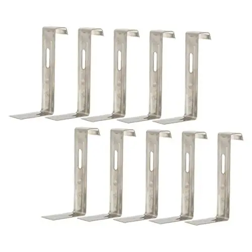 Produktbild: CRILSTYLEO 10st Befestigungshaken Für Fliesen Starke Dachziegelklemmen Dachziegelclips Tauschen Kabelbinder Fliesenabstandshalter Rutschfeste Dachklemme Rutschfeste Dachclips Eisen Silver