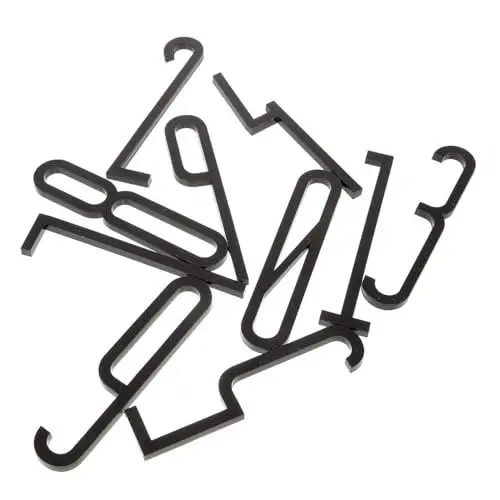 Produktbild: CRILSTYLEO Einfache Installation 10 Stück Schwarze Hausnummern Moderne Wandaufkleber Für Adressschild