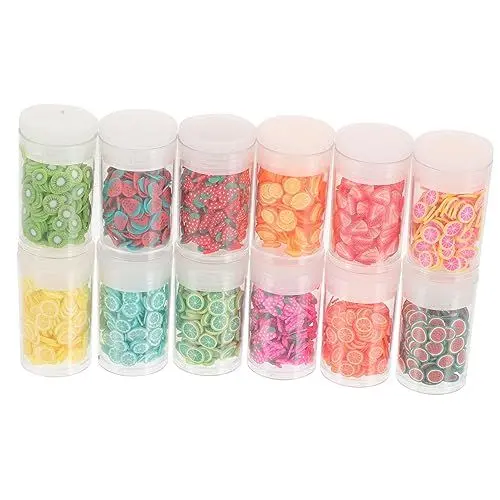Produktbild: CRILSTYLEO 12 Kisten Nail-art-zubehör Fruchtscheiben Für Nagelabziehbilder Aus Obst Fruchtnagelscheiben Diy Nail Art Zubehör Fruchtscheiben Nagelkunst Nagelzubehör Schneiden Weiche Keramik