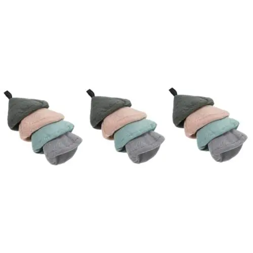 Produktbild: CRILSTYLEO 3sets Baumwolle Topflappen Abdeckung Dreieck Topf Griff Abdeckung Küche Grip Zubehör Grip 4 Stücke * 3 Zufällig