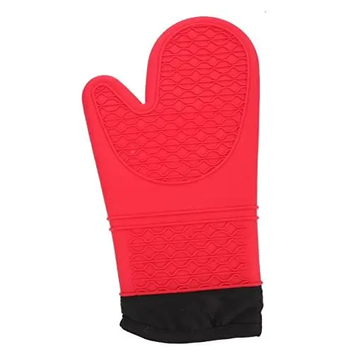 Produktbild: CRILSTYLEO Baumwolle Silikon Ofen Mitts Wärme Grill Handschuhe Für Küche Backen Handschuhe Loch