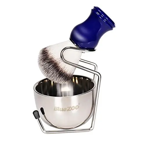 Produktbild: CRILSTYLEO 1 Satz Bartreinigungsbürste rasier pinsel men care Rasierzubehör Bartpflegeprodukte bartpflege-set Bartpflege-Kit Styling-Bartbürste Herren Rasierpinselhalter Bartbürste mit Schale