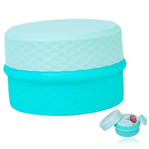 Produktbild: CRILSTYLEO Reiseetui Mit Make-up-pinselhalter 1 Set Kosmetikbehälter Aus Silikon Reiseset Flasche Für Creme Lotion Augencreme Gesichtscreme