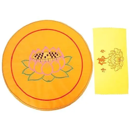 Produktbild: CRILSTYLEO 1 Satz Sitzkissen meditationsmatte Meditation Cushion sitzmatte Yoga-Meditationskissen Britisches Dekor Yoga Kissen Dekoration Yoga Matte Yoga-Meditationsunterlage Stoff Yellow