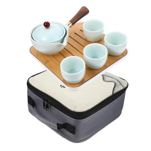 Produktbild: CRILSTYLEO Chinesische Tassen-Sets 360 ° Elegante Keramik- für Zuhause und Teekannengriff