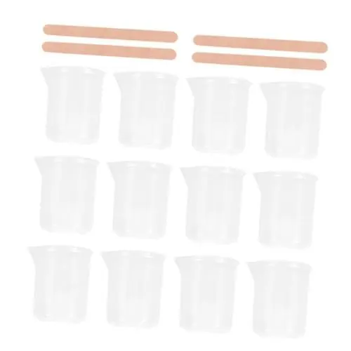 Produktbild: CRILSTYLEO 1 Set Epoxid Messbecher Messbecher Messbecher Transparenter Messbecher Epoxid Becher Und Stäbchen Bastel Messbecher Epoxid Mischbecher Epoxid Messbecher Messbecher