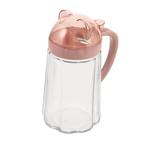 Produktbild: CRILSTYLEO 600ml Glas Öl Flasche Öl Spender Cartoon Deckel Würze Container Einfache Handhabung Küche Öler