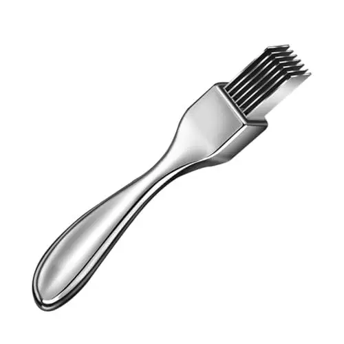 Produktbild: CRILSTYLEO 1 Stk Zwiebelschneider Kartoffelschneider Gemüsehacker, Würfelschneider Kartoffelreibe Zerhacker Manuelle Schalotte Kochschneider Gemüsewürfelschneider Silver Rostfreier Stahl