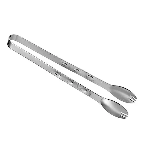 Produktbild: CRILSTYLEO 1stk Eiswürfelzange Aus Edelstahl Kleine Küchenzange Backzangen Für Die Küche Teeparty-zange Mini-kochzange Mini-vorspeisenzange Eiszange Buffetzange Silver Rostfreier Stahl