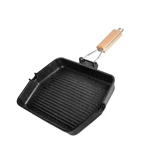 Produktbild: CRILSTYLEO 1stk Teppanyaki-grill Einfache Grillplatte Griddle-grill Für Den Außenbereich Grillpfanne Kochen Outdoor-grillplatte Grillpfanne Für Den Außengrill Blech Black Aluminium-druckguss