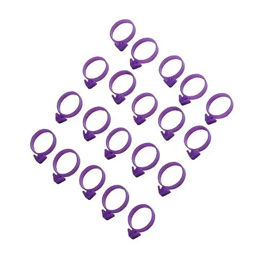 Produktbild: CRILSTYLEO 20St Dichtungen backen Tasche Krawatten Backbeutelklammern Spritzbeutel-Clips küchenhelfee küchenarmatur Tortenbeutelversiegelung Kuchen dekorieren spritzbeutelring Violett