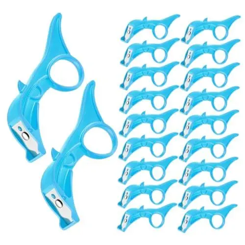 Produktbild: CRILSTYLEO 20St Schäler Fruit Peeler Vegetable Peeler Fruchtkerne Fruchtstripper Fingerschälring für Früchte Apfelschneider Obst Küchenwaren Schälwerkzeug für die Küche Plastik Blue