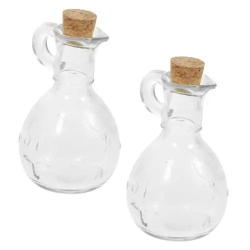 Produktbild: CRILSTYLEO Ölspender-flaschen-set Glas-ölspender Holzdeckel Saucen-essighalter