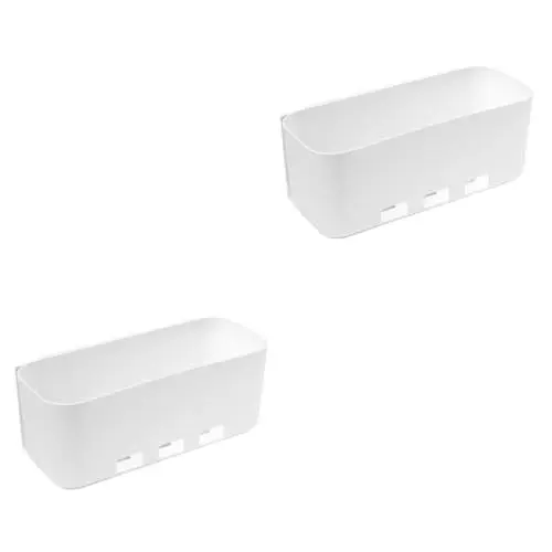 Produktbild: CRILSTYLEO 2St Schrank wandmontierte Aufbewahrungsbehälter Schubladenregal Schrankregal Finishing-Rack lagercontainer Schrank Lagerregal Kleinigkeiten-Organizer pp Weiß