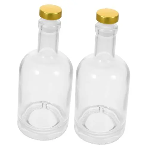 Produktbild: CRILSTYLEO 2St Weinflasche vitroleros para mini Whiskybehälter Getränkebehälter Bourbon-Dekanter Mini-Schnapsflaschen Rum Dekanter Glasflasche Dekanter für Schnapsflaschen Wodka-Likör-Flasche