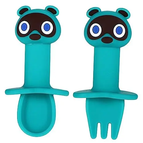 Produktbild: CRILSTYLEO 2-teiliges Baby- -löffel-set -löffel Für Babynahrung Silikonmaterial Sicher Baby-geführte Entwöhnungsutensilien