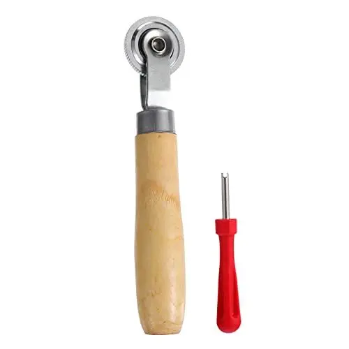 Produktbild: CRILSTYLEO 2 Stk Reifenreparaturset Kfz-Bausätze Autoreifen Schlüssel Pannenset Patch-Stitcher Reifenreparaturwerkzeug Reifenreparaturroller Nahtroller schalldämpfende Rolle hölzern