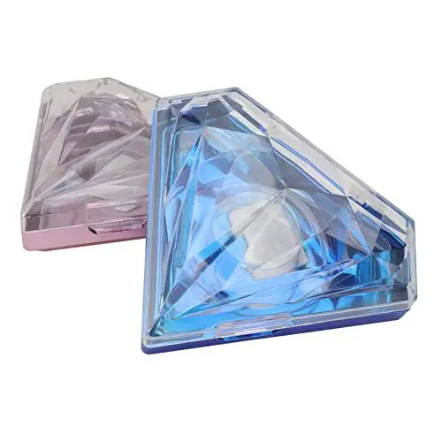 Produktbild: CRILSTYLEO 2 Stücke Falsche Wimpern Lagerung Boxen Diamant Geformt Leichte Acryl Mode Make-up Zubehör
