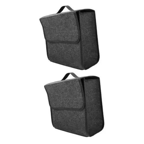 Produktbild: CRILSTYLEO 2st Auto Aufbewahrungstasche Autositz-organizer Suv Anhänger Kofferraum-organizer Fürs Auto Umwandelbarer Autositz Frachtnetz Aufhänger Aufbewahrungskorb Kiste Dark Grey Gefühlt