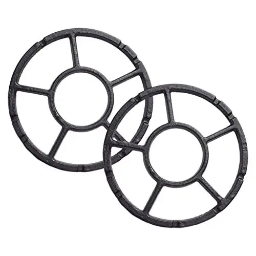 Produktbild: CRILSTYLEO Wok Zubehör 2er Set Gusseisen Wok Halterung Für Gasherd Antirutsch Kochtopf Stützring Für Gaskochfelder Vielseitig Einsetzbar Als Küchenwerkzeug Für Pfannen Und Töpfe