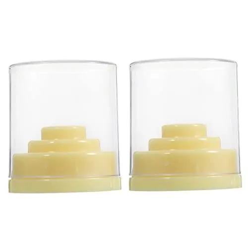 Produktbild: CRILSTYLEO 2st Schleifkopf Koffer Für Nagelbohrer Nagelstudio Veranstalter Schleifkopf Gehäuse Bohrerhalter Für Nägel Sockelständer Ständer Für Nagelbohrer Plastik Yellow