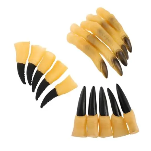 Produktbild: CRILSTYLEO 3 Sätze Halloween-nagelset Zombie-fingernagel Gefälschte Fingernägel Knifflige Hexenfinger Massig Fingernägel Für Halloween Gruseliger Falscher Finger Kostüm Fingerspitze Vinyl