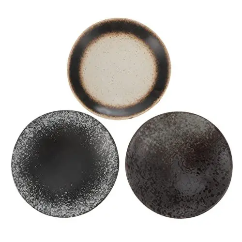 Produktbild: CRILSTYLEO 3 Stk Snack-Platte küchenarmatur küche zubehör tableware Servierteller aus Porzellan Untertassen Schüssel Gewürzgericht für den Haushalt runde Saucenschale Keramik Wiederverwendbar