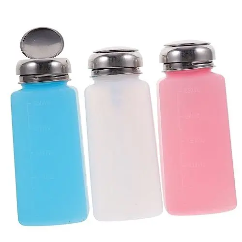 Produktbild: CRILSTYLEO Pumpflasche 3-teiliges Set Nagelentferner-pressflasche Leere Pressflasche Zur Flüssigkeitsaufbewahrung Zufällige Farbe