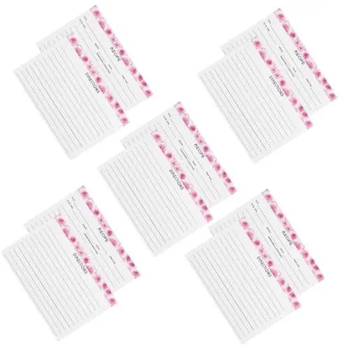 Produktbild: CRILSTYLEO 50pcs Kompakte Rezeptkarten Täglich Rezeptpapiere Haushaltsrezeptkartenblätter Verwenden