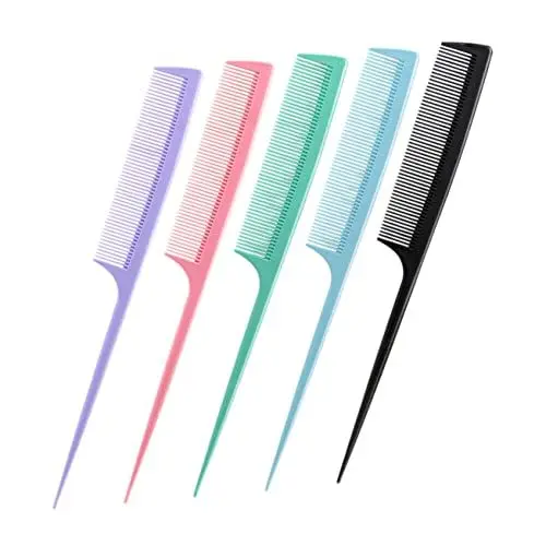 Produktbild: CRILSTYLEO Haarkämme aus robustem Material 5 Stück Entwirrungskämme für Männer und Frauen professionelle Friseurkämme für natürliches schwarzes Haar für den Einsatz im Heimsalon