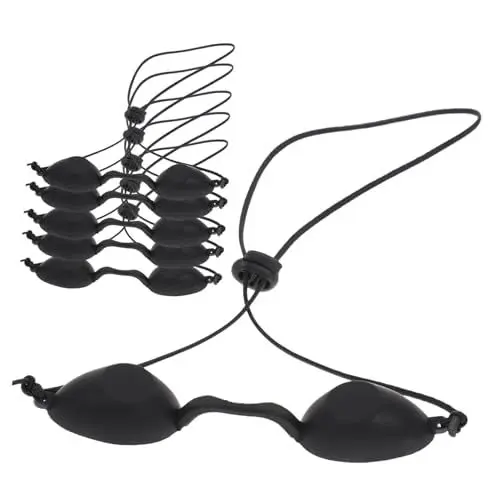 Produktbild: CRILSTYLEO 6St Ipl-Augenklappe schutzbrillen besenhalter überbrille augenmasken IPL-Schutzbrille UV-Schutzbrille Sonnenschutzbrille Bräunungsbrille ipl augenschutz IPL-Brille Black