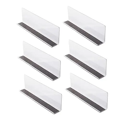 Produktbild: CRILSTYLEO 6St Regalteiler Regal Trennwand regaltrenner Supermarkt-Regal-Abteilungsscheider klares Bücherregal Kleiderschrank Organizer Fachteiler aus Kunststoff Schrank Regal Organizer PVC