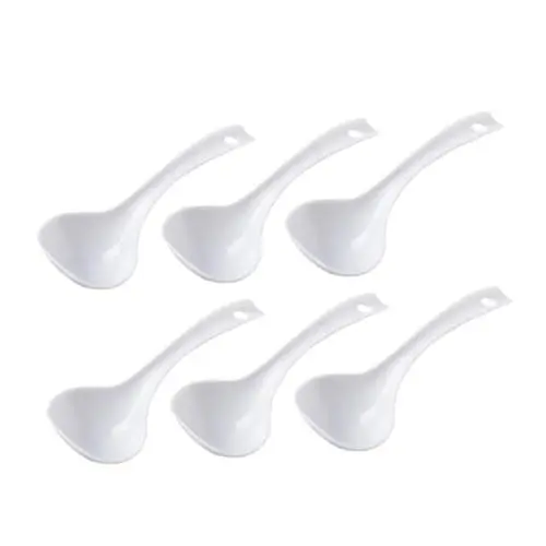 Produktbild: CRILSTYLEO 6stücke Teiliges Großer Schöpflöffel Aus Langlebigem Edelstahl Ergonomischer Suppenlöffel Mit Langem Griff Für Küche Restaurant Und Garten Spülmaschinenfest Und Bruchsicher