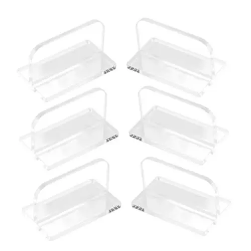 Produktbild: CRILSTYLEO Aquarium-Zubehör 6er-Pack Deckelgriffe aus Acryl mit Clips rechteckige Abdeckungen