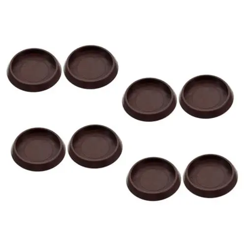 Produktbild: CRILSTYLEO 8 Stück Möbeluntersetzer Kunststoff Möbelbecher rutschfeste Stuhlradstopper Ideal Für Hartholzböden Teppiche Und Fliesen Schwarz Kompakt Und Langlebig