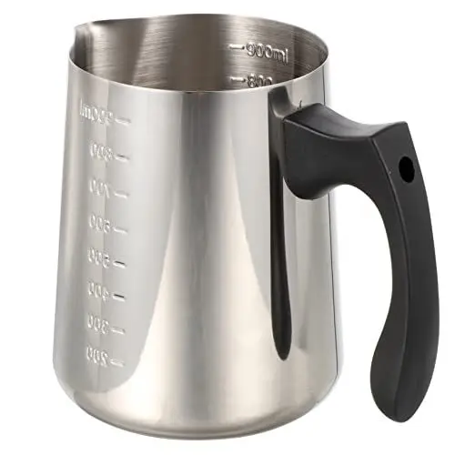 Produktbild: CRILSTYLEO Becher Aus Edelstahl Kaffee Espresso Ergonomischer Dampfkrug Handdampfer Latte Creamer Tasse Dampfgarer in Der Hand Espressokaffee Aufschäumer Für Die Küche Rostfreier Stahl