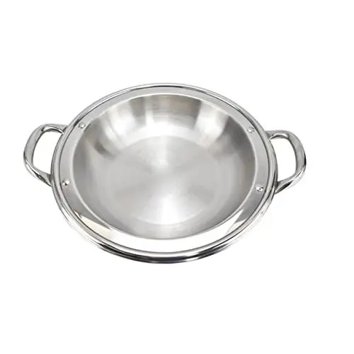 Produktbild: CRILSTYLEO Glatter Topf Mit Doppelgriffen Aus Edelstahl Zum Kochen