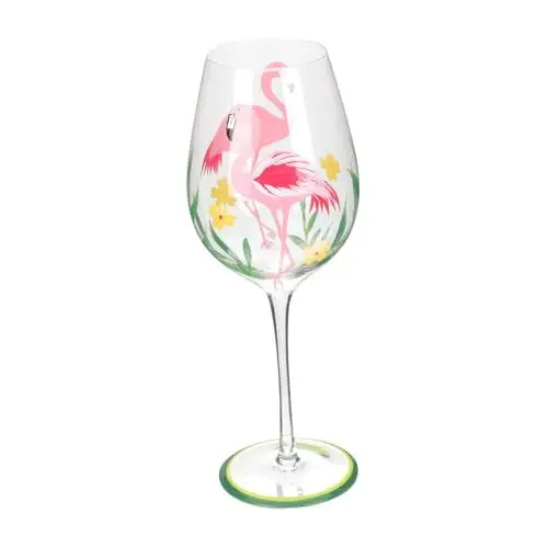 Produktbild: CRILSTYLEO Flamingo Weinglas Weinbehälter bemalen Tiki-Gläser für Cocktails Gläser toasten Schnaps-Servierbecher Bierkrug weingläser cocktailgläser hochstihl Partyzubehör -Servierglas