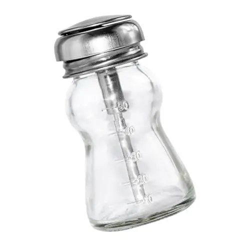 Produktbild: CRILSTYLEO Flasche schieben Pumpspender Glas Nagellackentferner Flasche Nagellackentferner Seifenspender glasflasche wiederverwendbar Alkohol Spender Flaschen Pumpglasbehälter Transparent