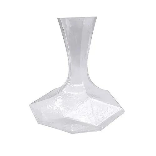 Produktbild: CRILSTYLEO Weinkaraffe Aus Glas Schlichtes Design Transparente Karaffe Flacher Boden Stabiles Bogendesign Leicht Zu Reinigen Für Weinliebhaber Gießen Wein in Karaffe Belüften Wein