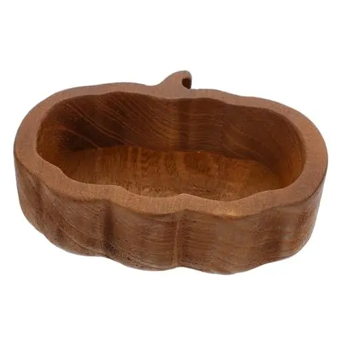 Produktbild: CRILSTYLEO Entzückende Holzschale Mit Kürbismotiv Vielseitiger Desserthalter Eleganter Salatteller