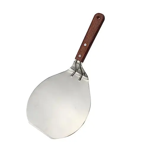 Produktbild: CRILSTYLEO Edelstahl Pizzaschaufel Mit Holzgriff Praktischer Pizzaheber Für Einfache Handhabung Der Küche Zum Servieren Von Pizza Kuchen Und Torten