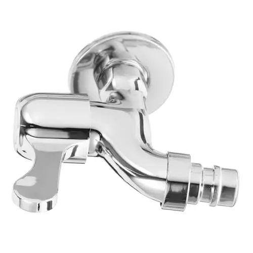 Produktbild: CRILSTYLEO Wasserhahn Für Waschbecken Waschmaschine Und Garten Zinklegierung Silber Langer Griff Ideal Für Badezimmer WC Und Außenbereich